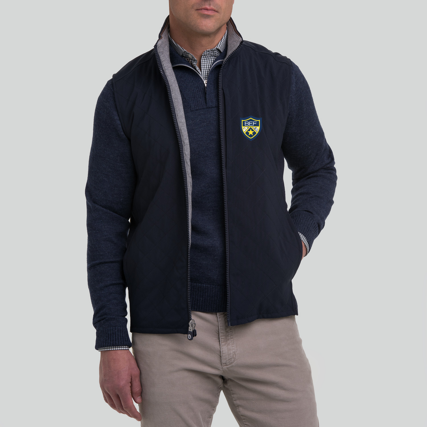 B Draddy Men’s Lightweight Vest- Navy