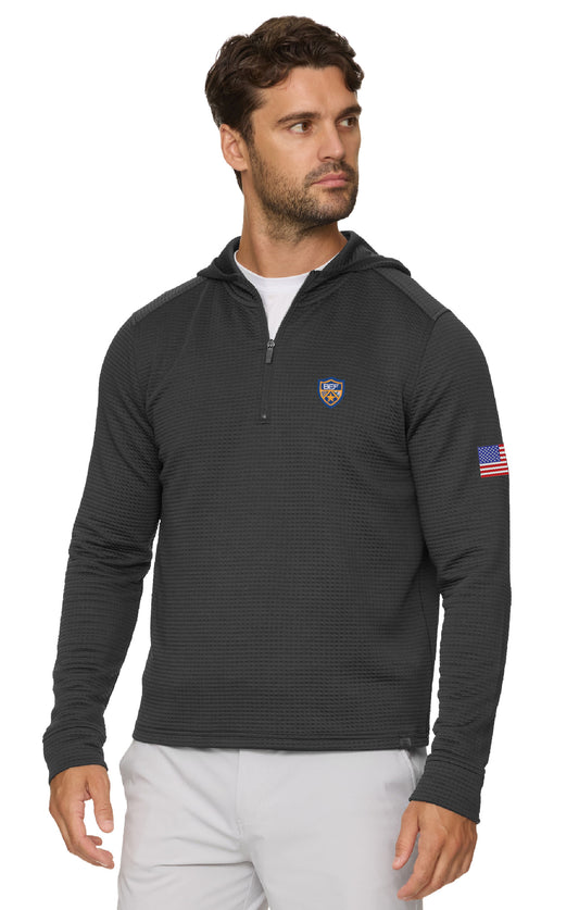 CF Awareness Month Flag & Anthem MADEFLEX LEGACY PERFORMANCE WAFFLE 1/4-ZIP HOODIE